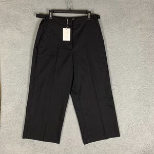 Everybody & Everyone Making Moves Trouser Womens 12 Black Wide Leg Crop Pant NWT